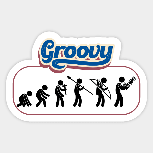 Groovy Evolution Sticker by KramerArt